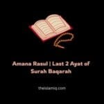 Amana Rasul | last 2 ayat of Surah Baqarah - THE ISLAMIQ