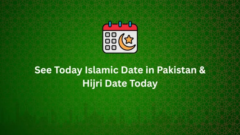 Today Islamic Date in Pakistan | Hijri Date Today